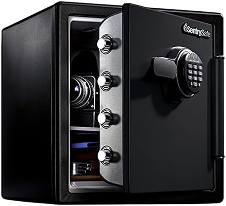 SentrySafe SFW123ES Fireproof Waterproof Safe with Digital Keypad, 1.23 Cubic Feet, black