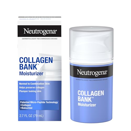 Neutrogena Collagen Bank Face Moisturizer, Daily Anti-Aging Face & Neck Collagen Cream with Bakuchiol, Face Lotion to Support Skin’s Natural Collagen for Visibly Plump Skin, 2.7 fl. oz