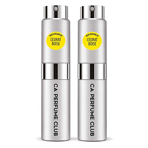 CA Perfume Impression of Cedrat Boise For Women & Men Replica Version Fragrance Dupes Concentrated Long Lasting Eau de Parfum Spray Refillable Atomizer Bottle 0.27 Fl Oz-X2