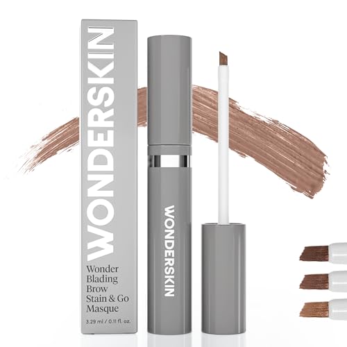 Wonderskin Eyebrow Tint - Wonder Blading Brow Stain & Go Masque, Long Lasting Brow Tint, Transfer Proof and Smudge Proof Eyebrow Stain (Blonde)