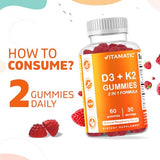 Vitamatic D3 & K2 Gummies – Plant-Based Calcium Support