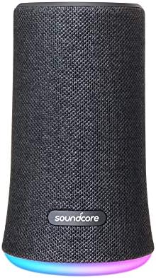Soundcore Flare Wireless Speaker by Anker, Waterproof Party Speaker with 360° Sound, Enhanced Bass & Ambient LED Light, IP67 Waterproof and 12-Hour Battery Life-Black