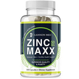 GANNON MED Zinc Maxx - 100 Tablets, Zinc Chelate Immune Booster for Reproductive Health and Skin Care