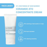 ILLIYOON Ceramide ATO Cream (2.53 Fl oz, 75ml) Korean Moisturizer for Dry & Sensitive Skin, Hydrating Care, Gentle for Infants and Adults, Not Tested on Animals, No Parabens, Korean Skincare