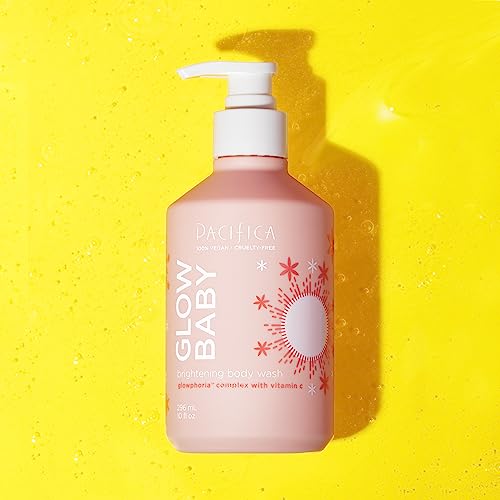 Pacifica Body Wash - Beauty Glow Baby Brightening Body Bath & Shower Gel, w/Vitamin C, Niacinamide, Kakadu Plum for Hydrated Glowing Skin, Clean Vegan & Cruelty-Free Dermatologist Tested