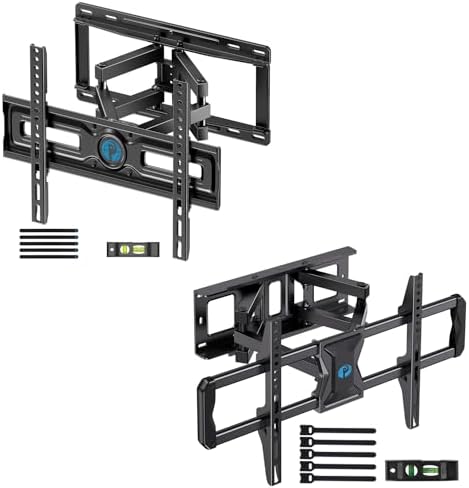 Pipishell TV Wall Mount Full Motion Articulating Swivel Extension for Most 26-65 Inch TVs & Pipishell Full-Motion TV Wall Mount for Most 37–75 Inch TVs