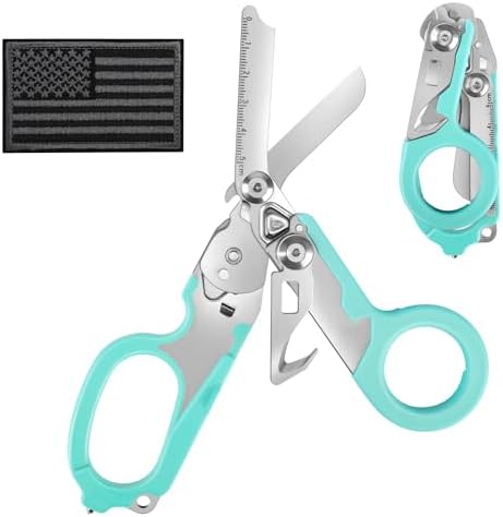 Stainless Steel Multipurpose Utility Shears – Heavy-Duty Outdoor Scissors with Glass Breaker and Bottle Opener
