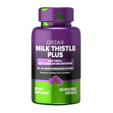 ORZAX Milk Thistle 250 mg - Herbal Supplement with 80% Silymarin Supplement, Dandelion, Artichoke Extract - Supports Liver Health - Halal and Dairy-Free - 120 Vegetable Capsules