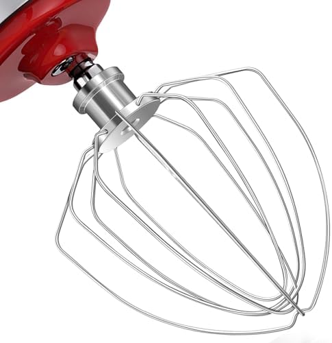 KN256 Stainless Steel Wire Whip Attachment for KitchenAid,6 Quart Bowl-Lift Stand Mixer 6 Wire Whisk Fits for KV25 KP25 KP26 KSM55,Pro 6500,Heavy Duty (KV25 KP25 KP26 KL26 KT26 KSM55 KSM6521)