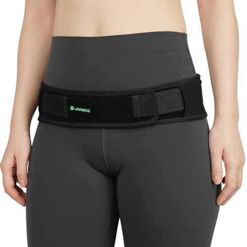 Sacroiliac SI Joint Hip Belt for Women and Men - Adjustable Compression Pelvic Belt Support Hip Brace for SI Joint Dysfunction, Sciatica (Small)