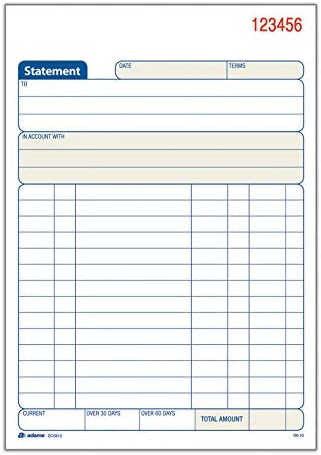 Tops Adams Statement Book, 2-Part Carbonless, White/Canary, 5-9/16 x 8-7/16 Inches, 50 Sets, 3/Pack (DC5812-3)
