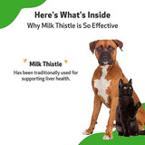 Pet Wellbeing Milk Thistle for Dogs & Cats - Supports Liver Health, Protects Liver - Glycerin-Based Natural Herbal Supplement - 4 oz (118 ml)