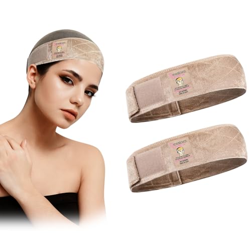 Dreamlover Wig Grip, Wig Grip Bands, Wig Headband for Keeping Wigs in Place, Tan, 2 Pieces