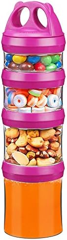 BeneLabel Stackable Food Storage Containers for Formula Travel Container for Storing Milk, Protein Powder, Snacks, Travel Items, BPA Free(Red, 31oz)