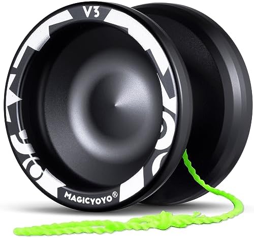 MAGICYOYO V3 Professional Responsive Yoyo for Kids 8-12 and Adults, Dual Function with 12 Strings, KK Bearing, Bearing Puller, Axle, Case - Black