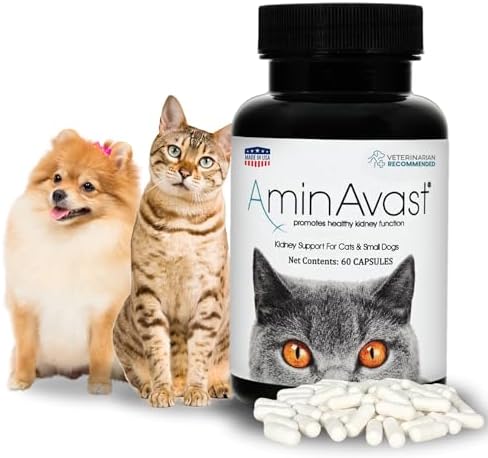 Small Dogs & Cat Kidney Support - Promotes Health Kidney Support in Cats & Small Dogs - 300mg, 60 Capsule