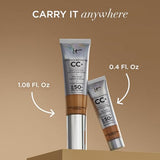 IT Cosmetics Your Skin But Better CC+ Cream, Fair Light (C) - Color Correcting Cream, Full-Coverage Foundation, Hydrating Serum & SPF 50+ Sunscreen - Natural Finish - 1.08 fl oz