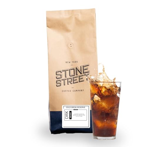 Stone Street Cold Brew Coffee, Strong & Smooth Blend, Low Acid, 100% Arabica, Gourmet Coffee, Coarse Ground, Dark Roast, Colombian Single Origin, 2 LB