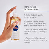 Aromafume Nag Champa Natural Mist Spray 100 ml / 3.3oz | Made with Sandalwood, Jasmine, Ylang Ylang & Champa Flower extracts | Ideal for Meditation and Rituals | Non-Alcoholic, Non-Toxic & Vegan