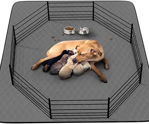 CoolShields Washable Puppy Dog Pee Pad, 72" X72" Extra Large, Waterproof Whelping Training Pet Mat for Playpen, Crate, Potty, Floor, Bed, Sofa and Trunk, Reusable Pee Pads for Dogs, Cats, Bunny