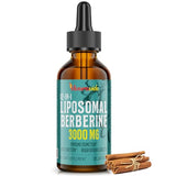 Berberine HCl Drops Supplement 3000 mg - Liposomal Berberine HCl Liquid - AMPK Activator with Turmeric, Ceylon Cinnamon, 12 Natural Ingredients - 2 fl oz