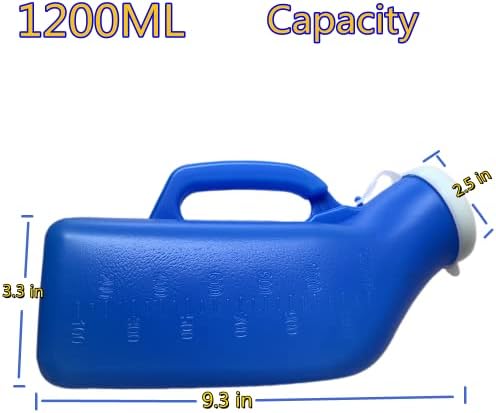 Urinals for Men,YUMSUM Portable Urinal 1200ml/34 Ounce for Hospital Camping Car Travel Home 2 Pack (Green)