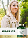 CARLYLE Castor Oil 200 Softgel Pills | Non-GMO Gluten 750mg