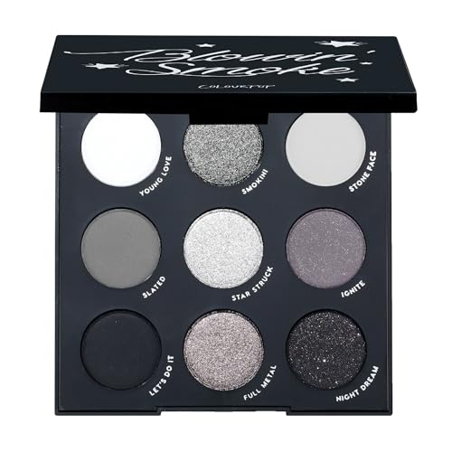 ColourPop Blowin' Smoke Eyeshadow Palette - Silver Eyeshadow and Smokey Eye Eyeshadow Palette with Metallic and Matte Finishes - High-Pigment Eye Makeup with a Long-Wearing Formula (0.3 oz)
