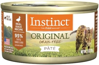 Instinct Original Pate Wet Cat Food, Grain Free Recipe - Real Duck, 3 oz. Cans (Pack of 24)
