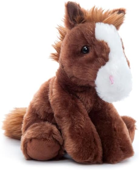 The Petting Zoo Floppy Horse Stuffed Animal Plushie, Gifts for Kids, Wild Onez Wildlife Animals, Horse Plush Toy 9 inches