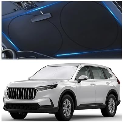 Magnelex Car Windshield Sunshade | Innovative No-Light-Pass Technology for Maximum Protection | Foldable Sun Shade Keeps Your Vehicle Cool | Fit for Cars, Trucks, and SUVs | Large (63 x 33.8 in)