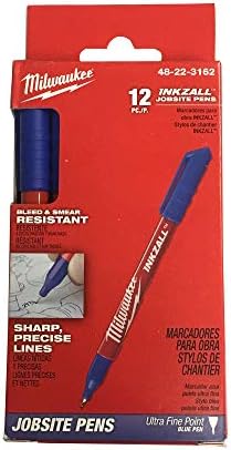 Milwaukee 48-22-3162 Blue Ultra Fine Point Pens (12-Piece)