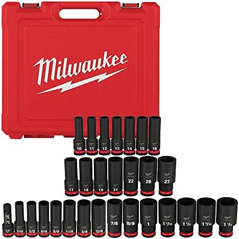 Milwaukee Socket IMP Set 6PT SAE&M 1/2IN 49-66-7016