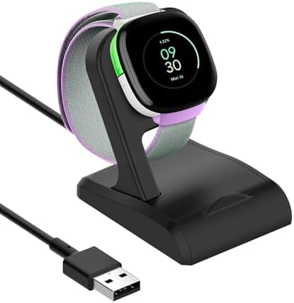 Charger Compatible with Google Fitbit Ace LTE, Anti-Slip Charging Stand Dock with 3Ft USB Cable Cord