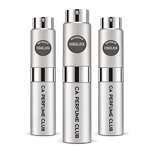 CA Perfume Impression of Himalaya For Men Replica Version Fragrance Dupes Concentrated Long Lasting Eau de Parfum Spray Refillable Atomizer Bottle 0.27 Fl Oz-X3
