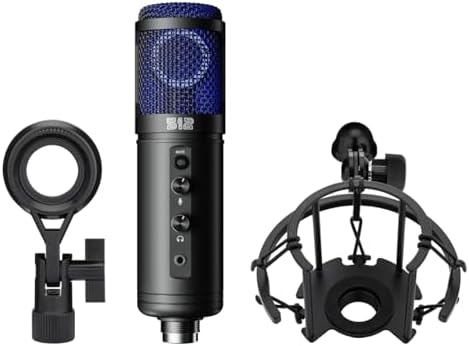 by Warm Audio Tempest - Large Diaphragm Studio Condenser USB Microphone + Stand + Shock Mount for Recording and Streaming