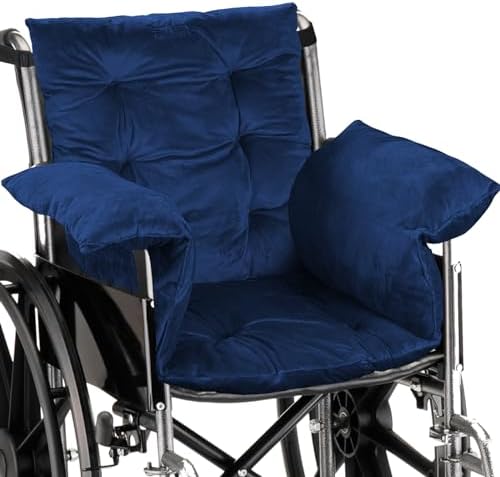 Big Hippo Wheelchair Seat Cushions, Comfortable Wheelchair Cushions for Pressure Relief, Soft Wheelchair Seat Cushions Pain Relief -17 ×17 Inches - Prussian Blue