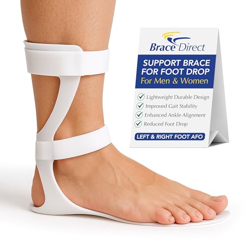 Brace Direct Semi-Rigid Leaf Spring AFO for Foot Drop - Lightweight Posterior Ankle-Foot Orthosis - Trimmable Fit (Women’s Right)