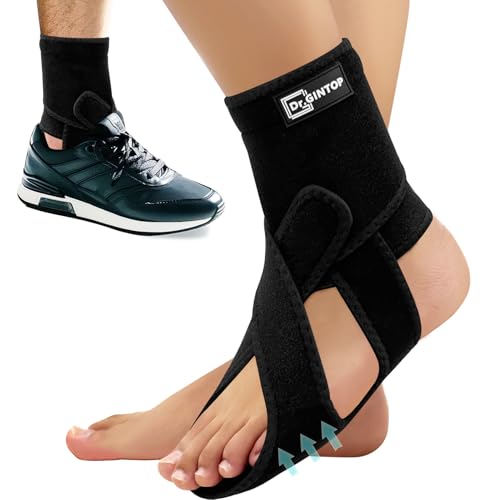 AFO Foot Drop Brace for Walking, Plantar Fasciitis Night Splint, Ankle Foot Orthosis, Drop Foot Brace w/Arch Support Relief Pain for TBI, ALS, MS, Stroke, Fracture, Spinal Cord Injury Left