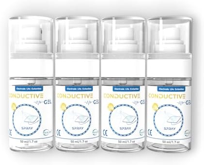 Conductive Gel for TENS Unit Pads, Electrode Gel Extend The Life and Increase Adhesion of Electrodes for Your TENS/EMS Units, Muscle Stimulator (White / 50ml-4)