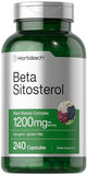 Horbäach Beta Sitosterol 1200mg | 240 Capsules | Mega Strength | Plant Sterols Complex | Non-GMO, Gluten Free Supplement