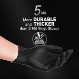 OKIAAS Black Disposable Gloves Small, Vinyl Gloves Disposable Latex Free, 5 mil, 200 Count, for Food Prep, Household Cleaning, Hair Dye, Tattoo