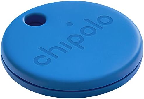 Chipolo ONE - Key Finder, Bluetooth Tracker for Keys, Backpack, Item Finder, Premium Features, Out of Range Alerts, Works with Chipolo app (iOS & Android Compatible) - Blue