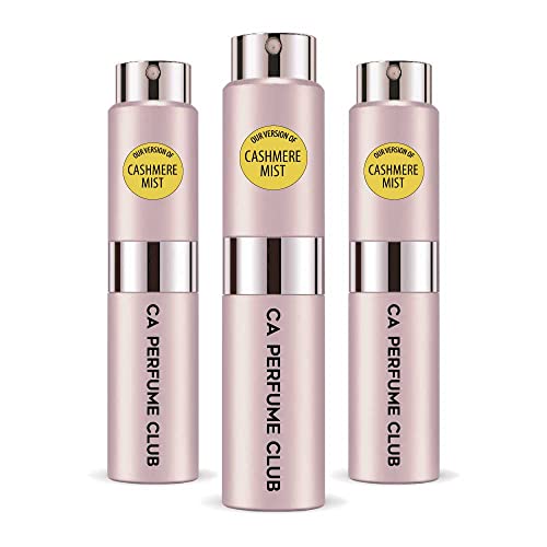CA Perfume Impression of Donna K. Cashmere Mist For Women Replica Version Fragrance Dupes Concentrated Long Lasting Eau de Parfum Spray Refillable Atomizer Bottle 0.27 Fl Oz-X3