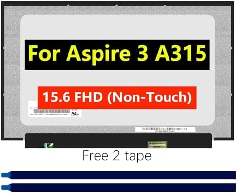 Screen Replacement for Acer Aspire 3 A315-24P A315-24P-R7VH 15.6" FHD 1920 x 1080 1080P IPS LCD LED Laptop Display Panel with Tape