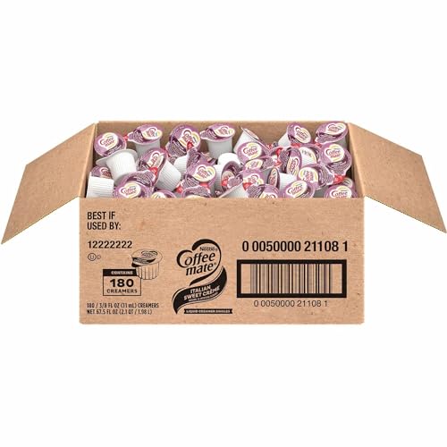 Coffee mate Italian Sweet Creme Liquid Creamer Singles - Italian Sweet Creme Flavor - 0.38 fl oz (11 mL) - 180/Carton