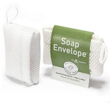 Soap Envelope 100% Recycled & Made in North America - Soap Saver Pouch for bar soap, Loofah Bath Scrubber for Bar Soap + Gentle Exfoliator, mesh soap Bag, soap Pouch