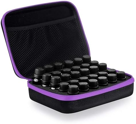 DHXYZZB Essential Oils Carrying Case Holds, 30 Bottles 5ml, 10ml, 15ml Bottles Storage Organizer Bag Hard Shell EVA