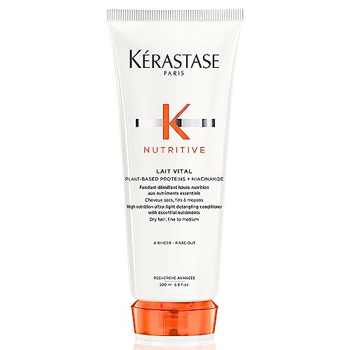 Kerastase Nutritive Lait Vital Hydrating Conditioner | Adds Moisture, Shine, and Nourishment | Smoothing and Softening Deep Conditioner | With Niacinamide | For Fine to Medium Dry Hair