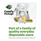 Comfy Package [32 oz. - 24 Count Plastic Deli Containers with Lids - Disposable Food Storage Containers With Airtight Lids, Ideal for Soups, Stews, and Meal Prep